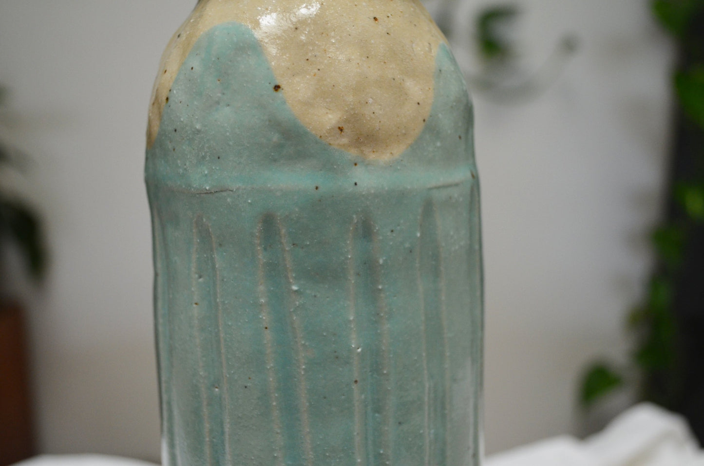 Pistachio Carved Vase