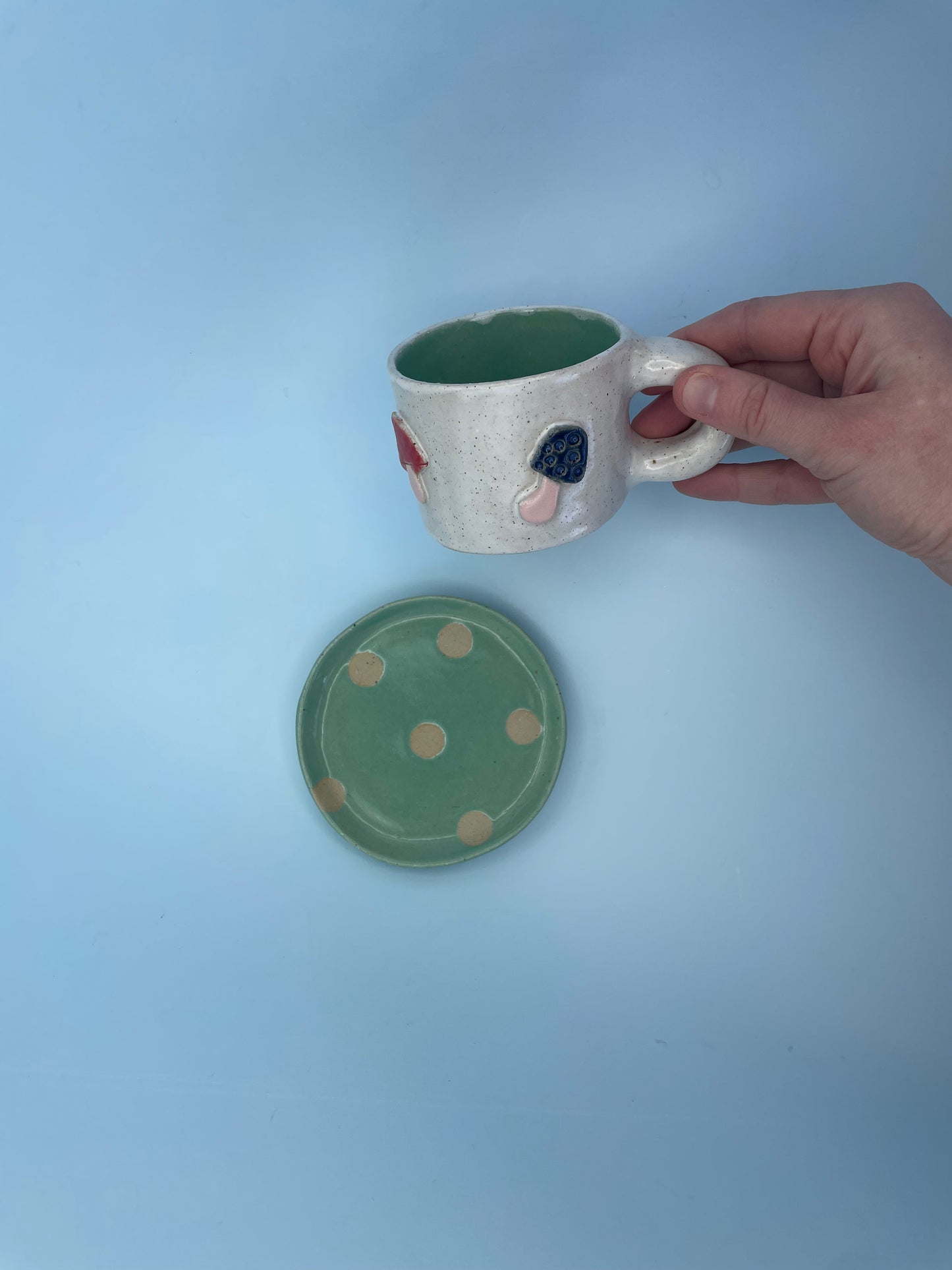 Light Green Mushroom Tea Set