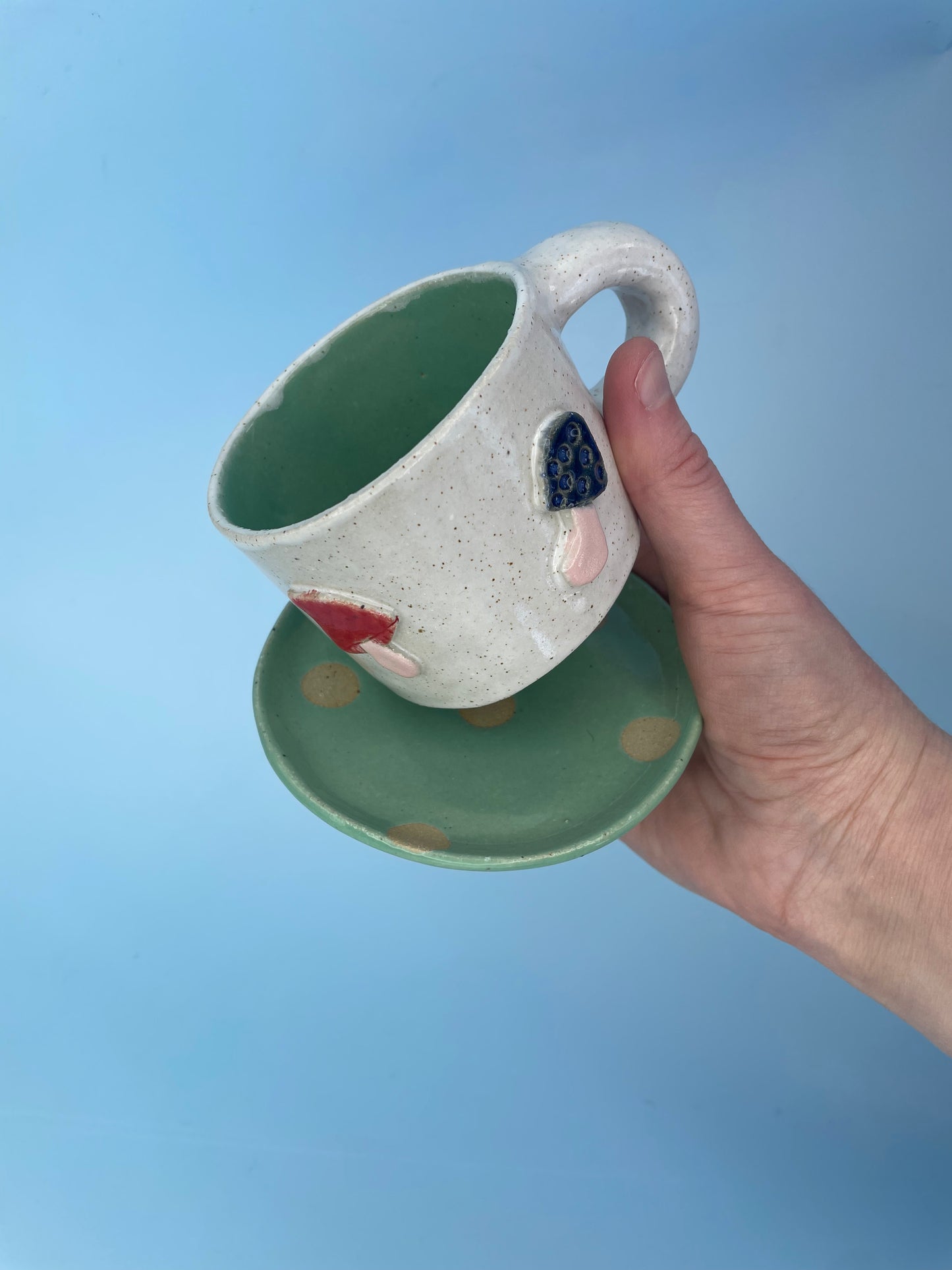 Light Green Mushroom Tea Set