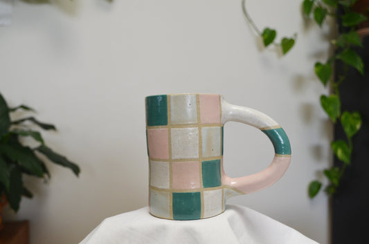 Bubblegum Grid Mug (Discounted)