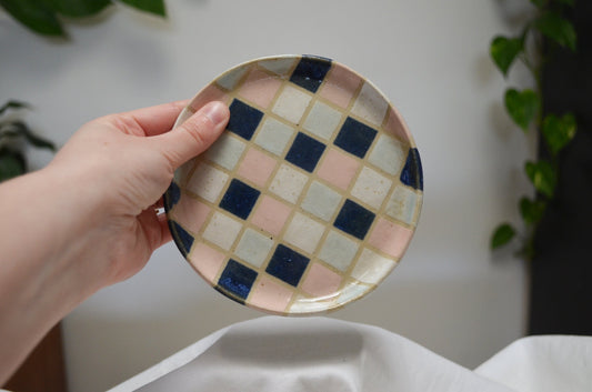 Marshmallow Grid Dessert Plate