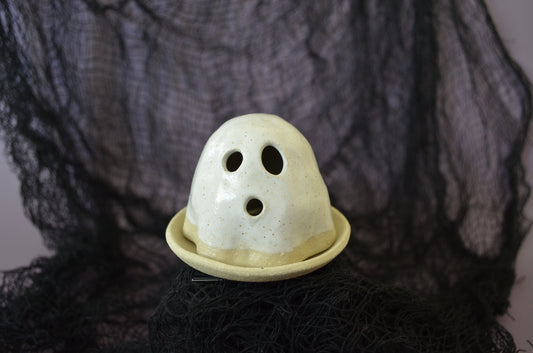 Speckled White Classic Ghostie with Incense Dish 1