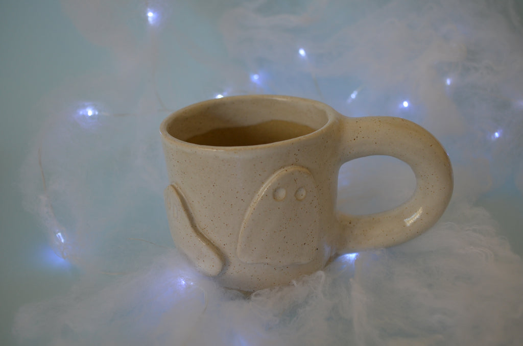 Speckled White Ghostie Mug 1