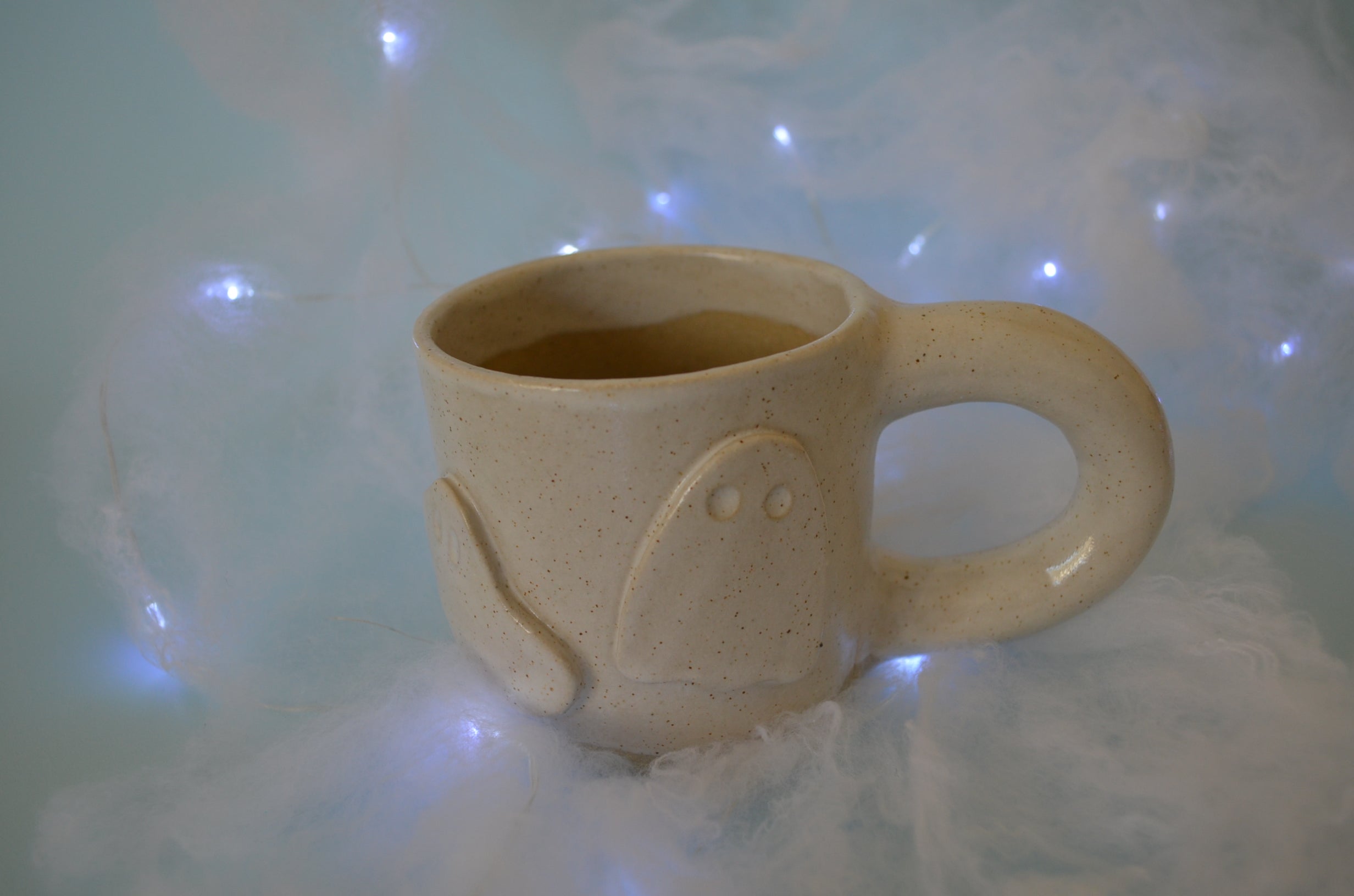 Speckled White Ghostie Mug 1