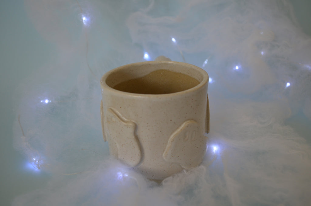 Speckled White Ghostie Mug 1