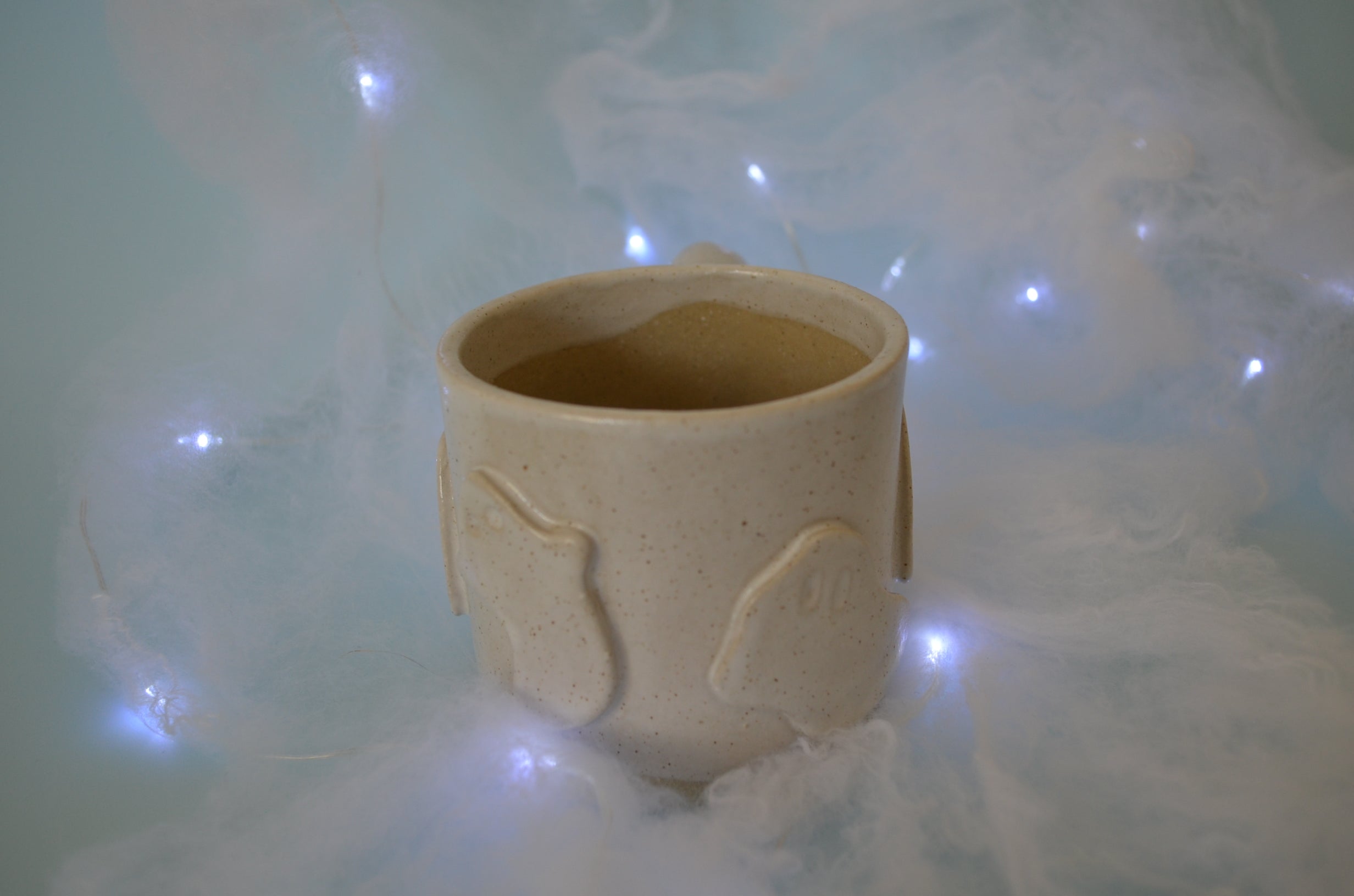 Speckled White Ghostie Mug 1