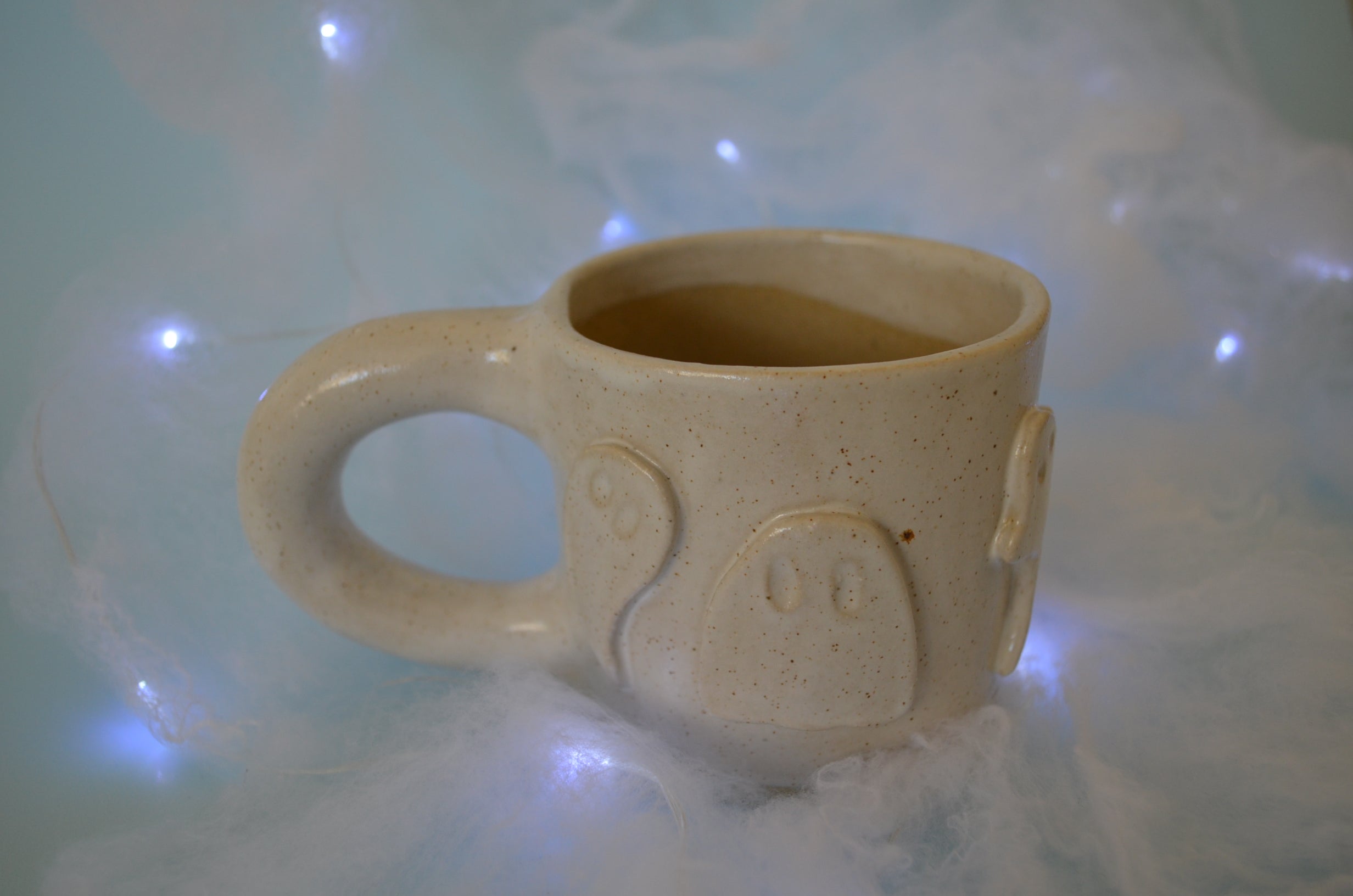 Speckled White Ghostie Mug 1