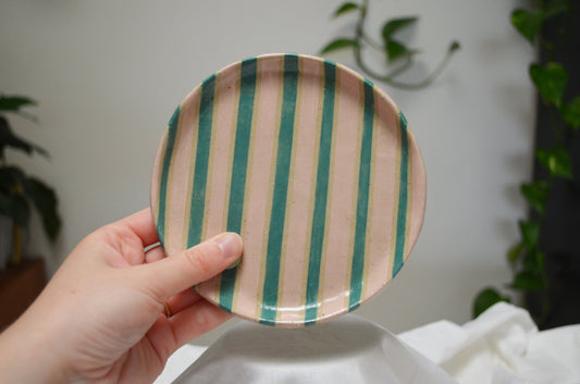 Bubblegum Stripes Dessert Plate