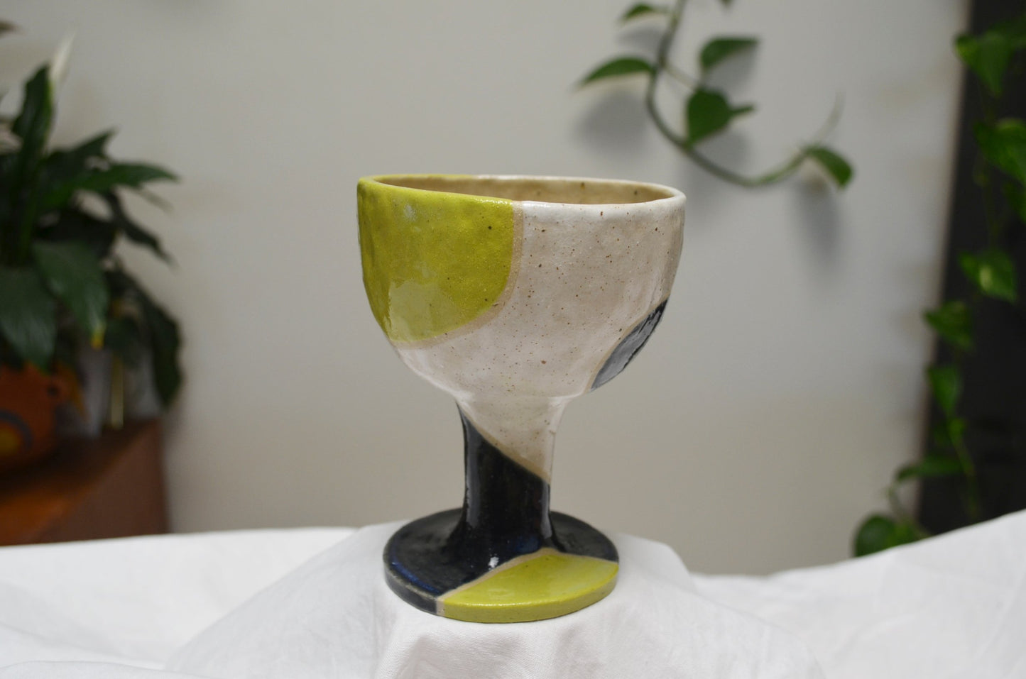 Lime Berry Wavy Goblet