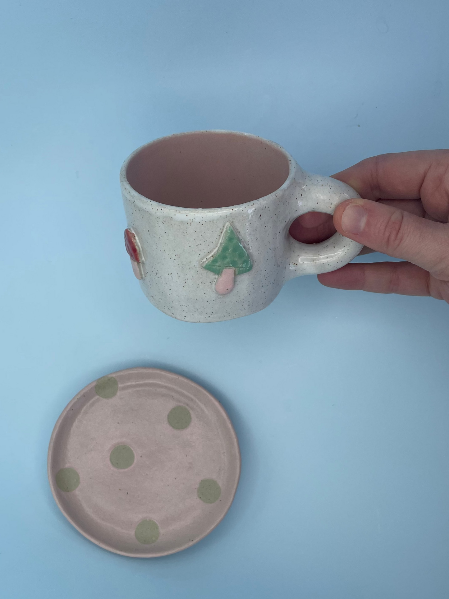 Baby Pink Mushroom Tea Set