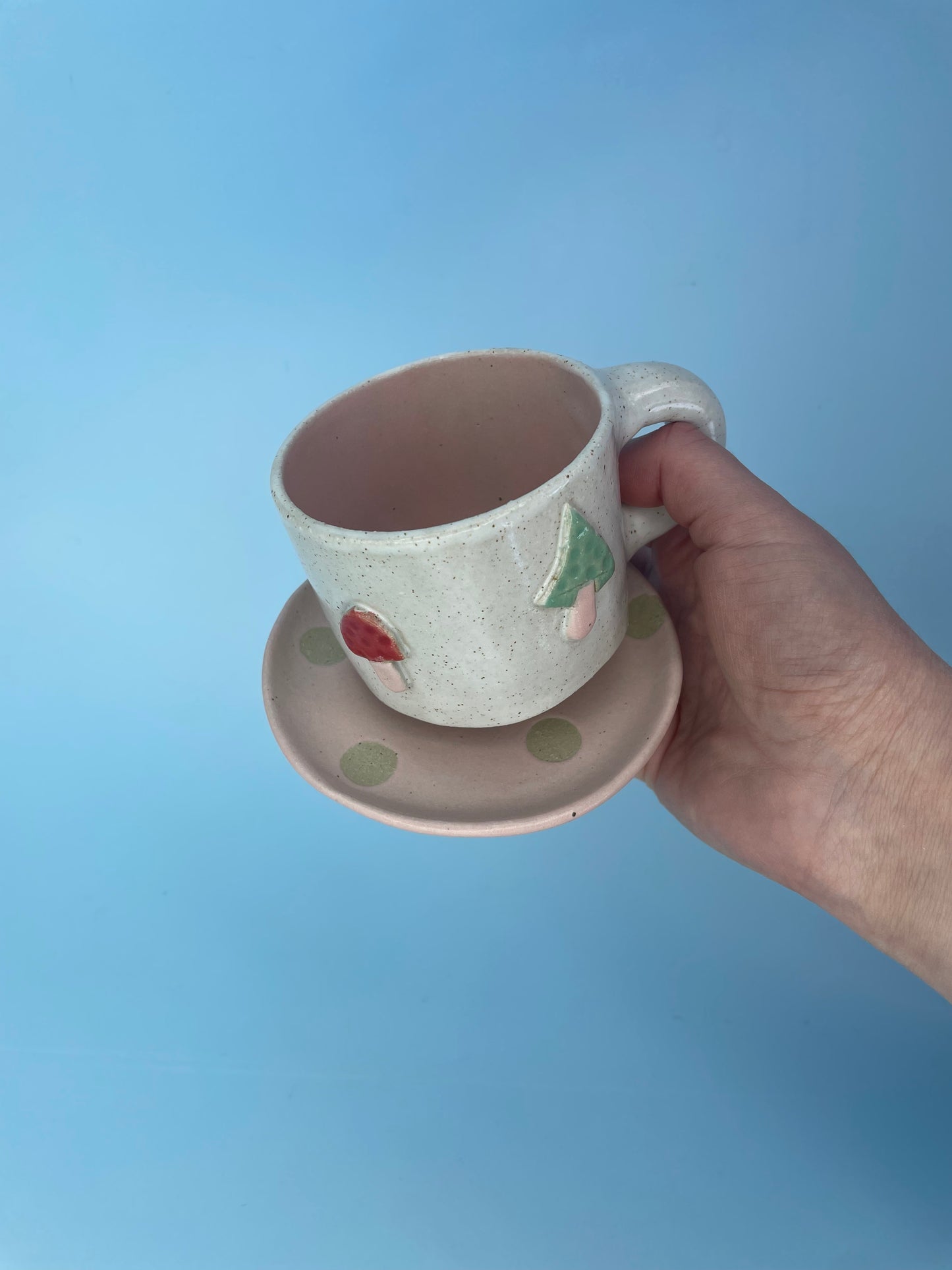 Baby Pink Mushroom Tea Set