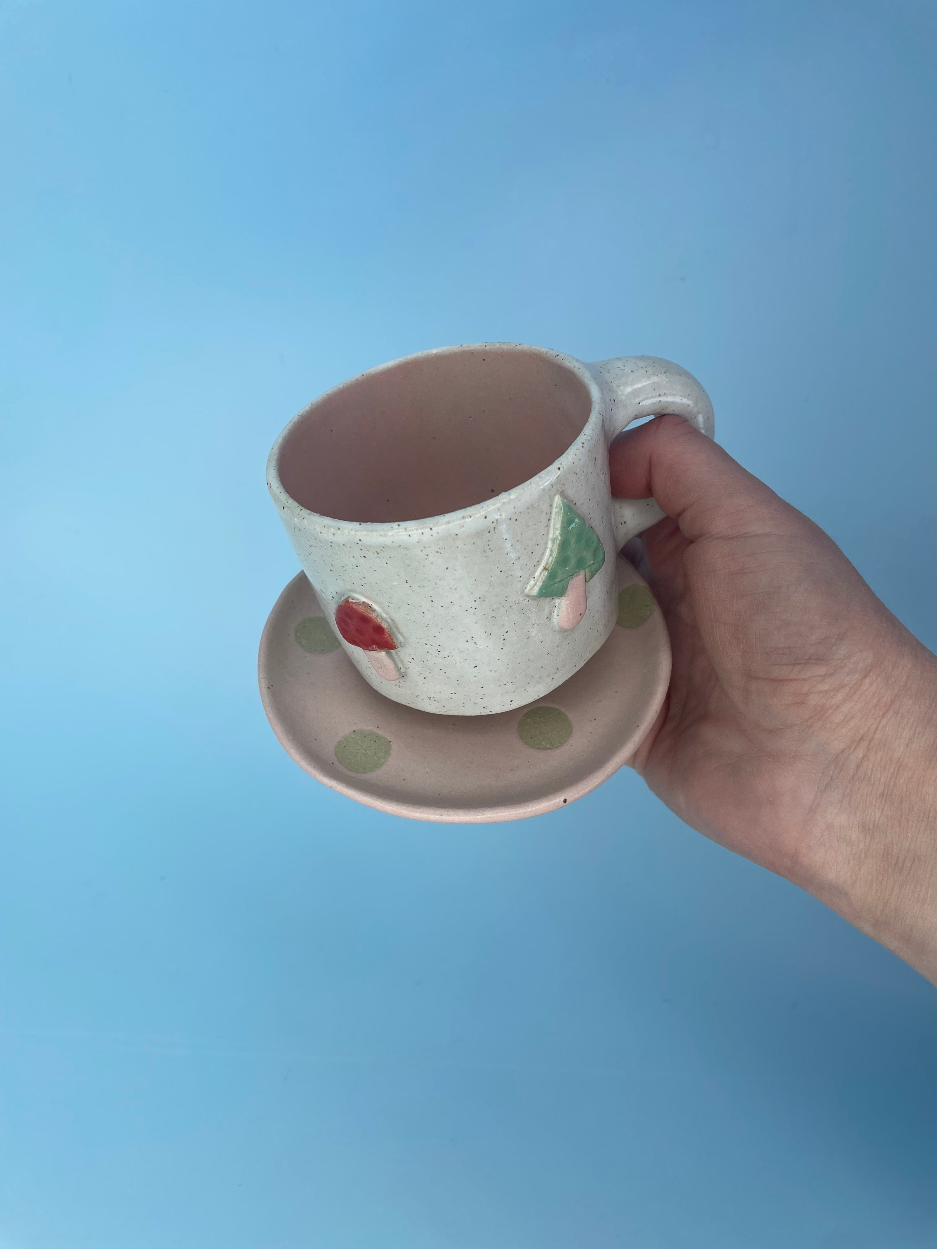 Baby Pink Mushroom Tea Set
