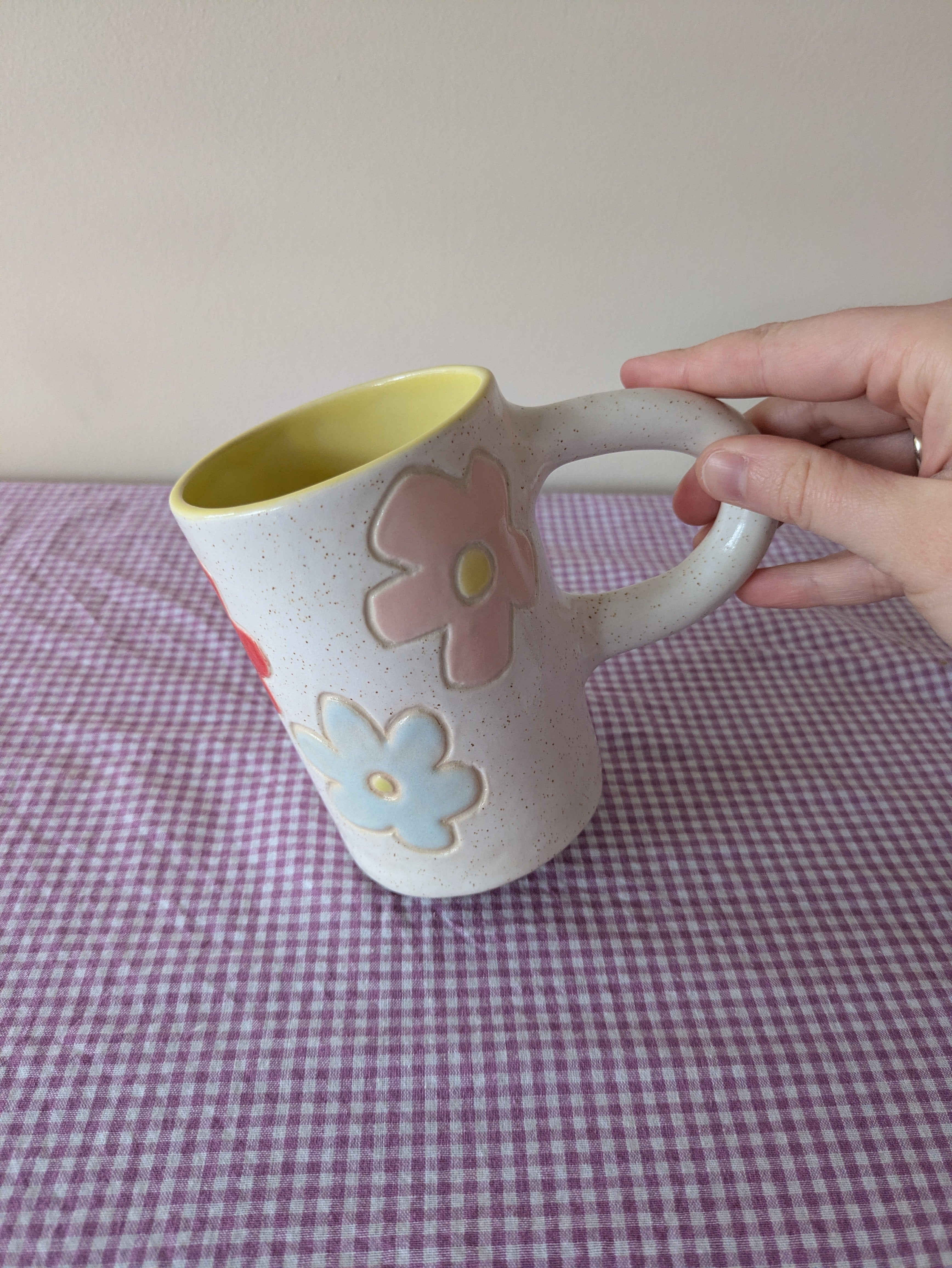 Carved Flower Mug