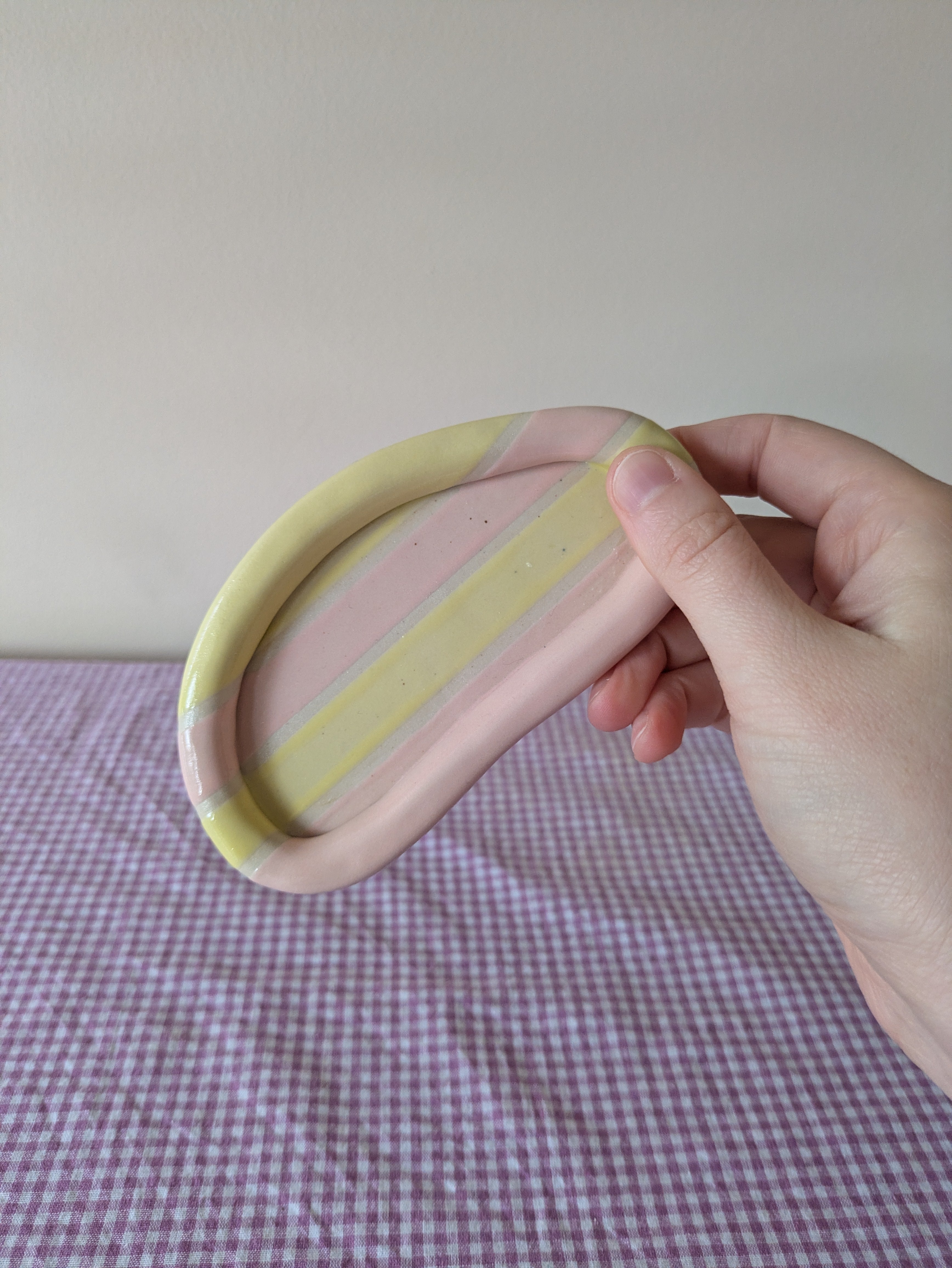 Pink Lemonade Striped Bubble Tray