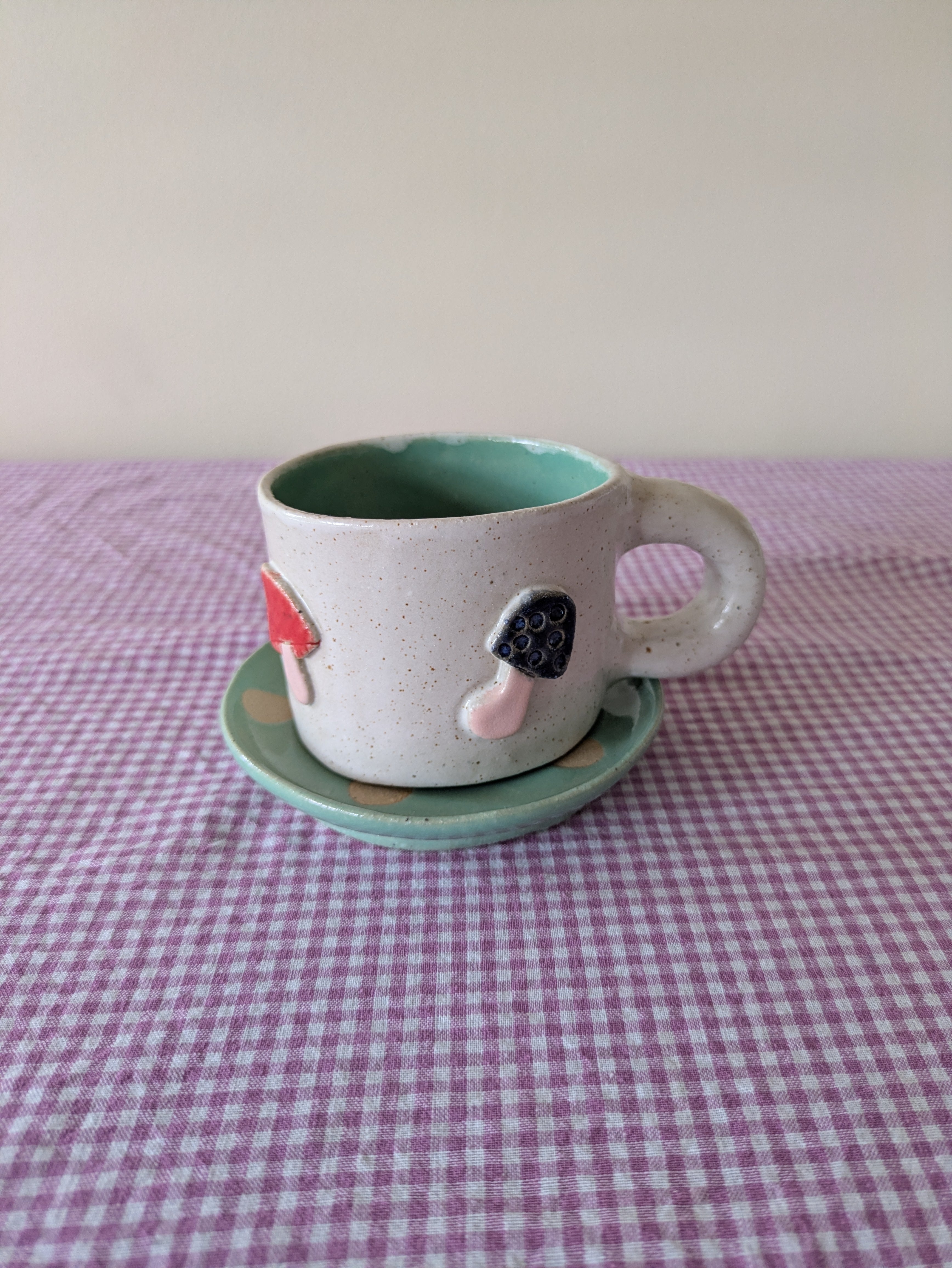 Light Green Mushroom Tea Set