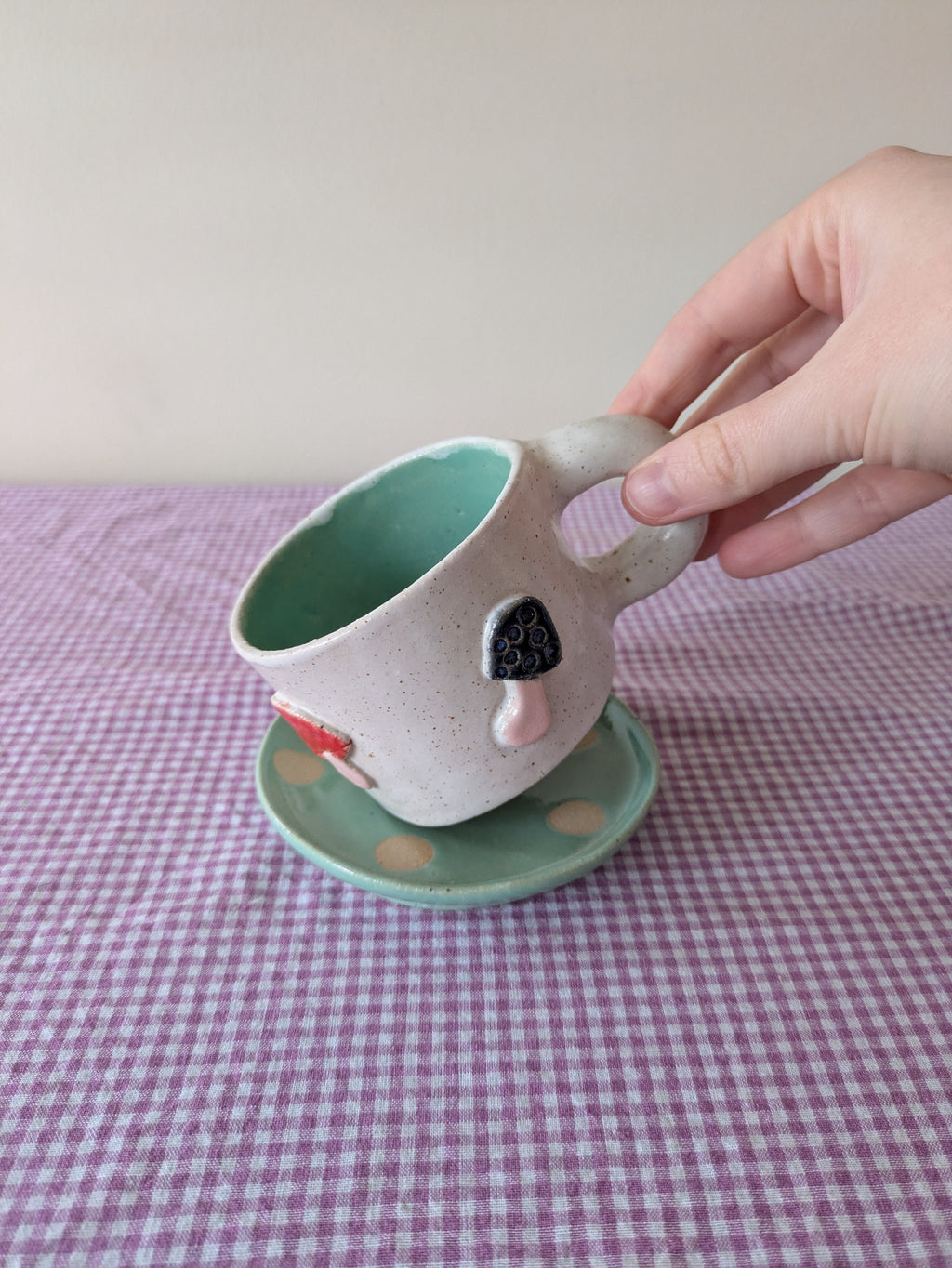 Light Green Mushroom Tea Set