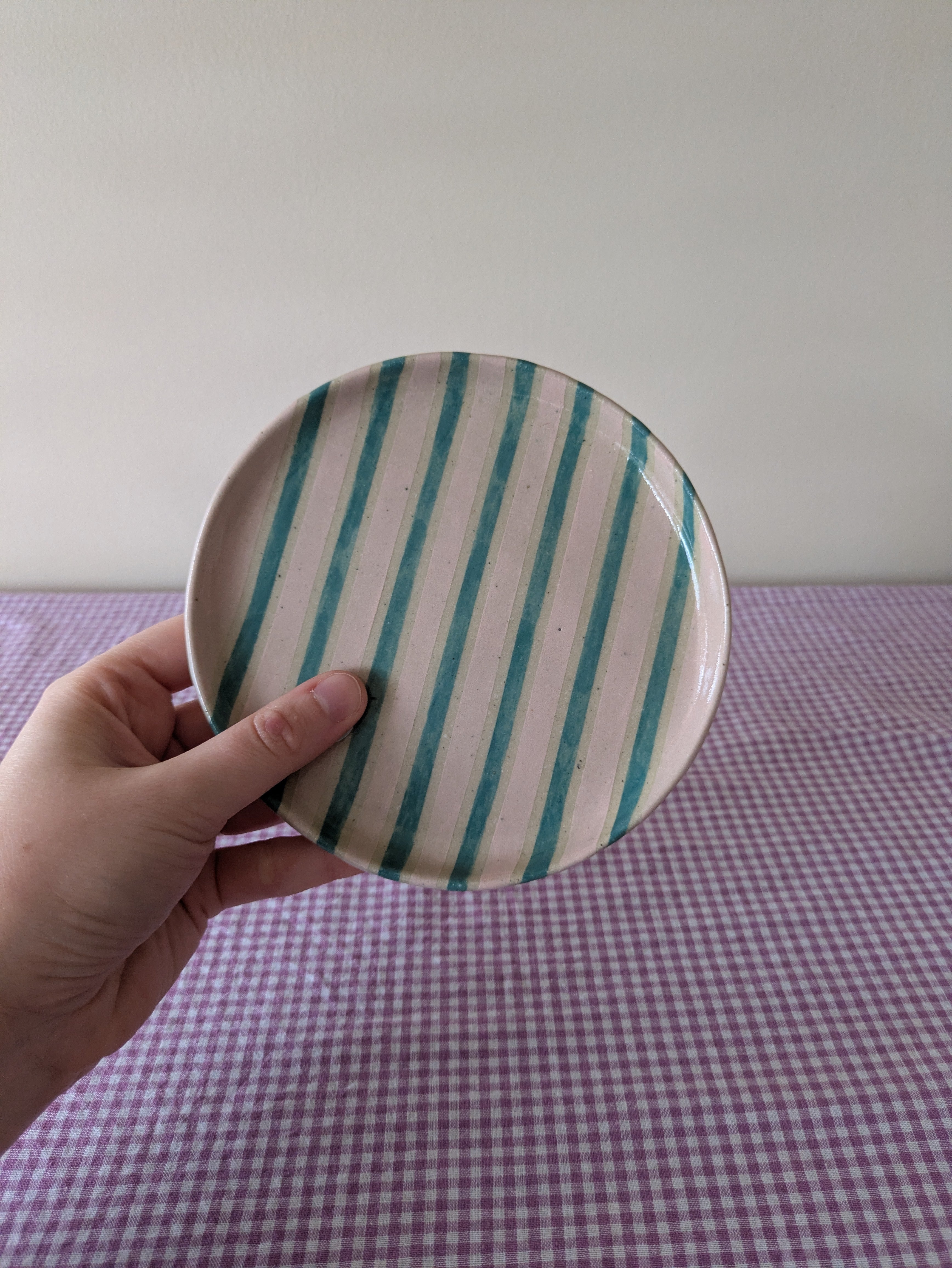 Bubblegum Stripes Dessert Plate