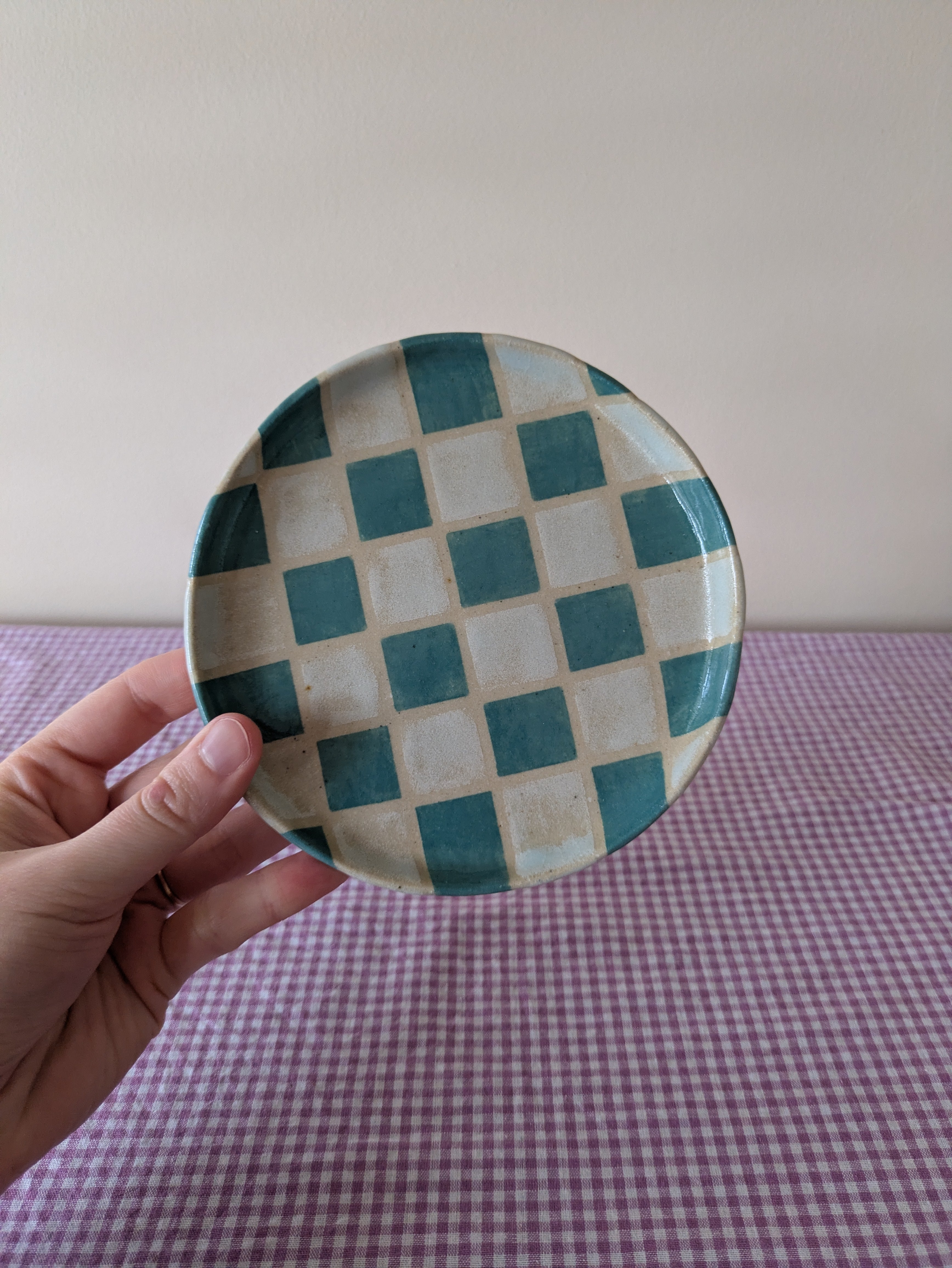 Minty Tile Dessert Plate